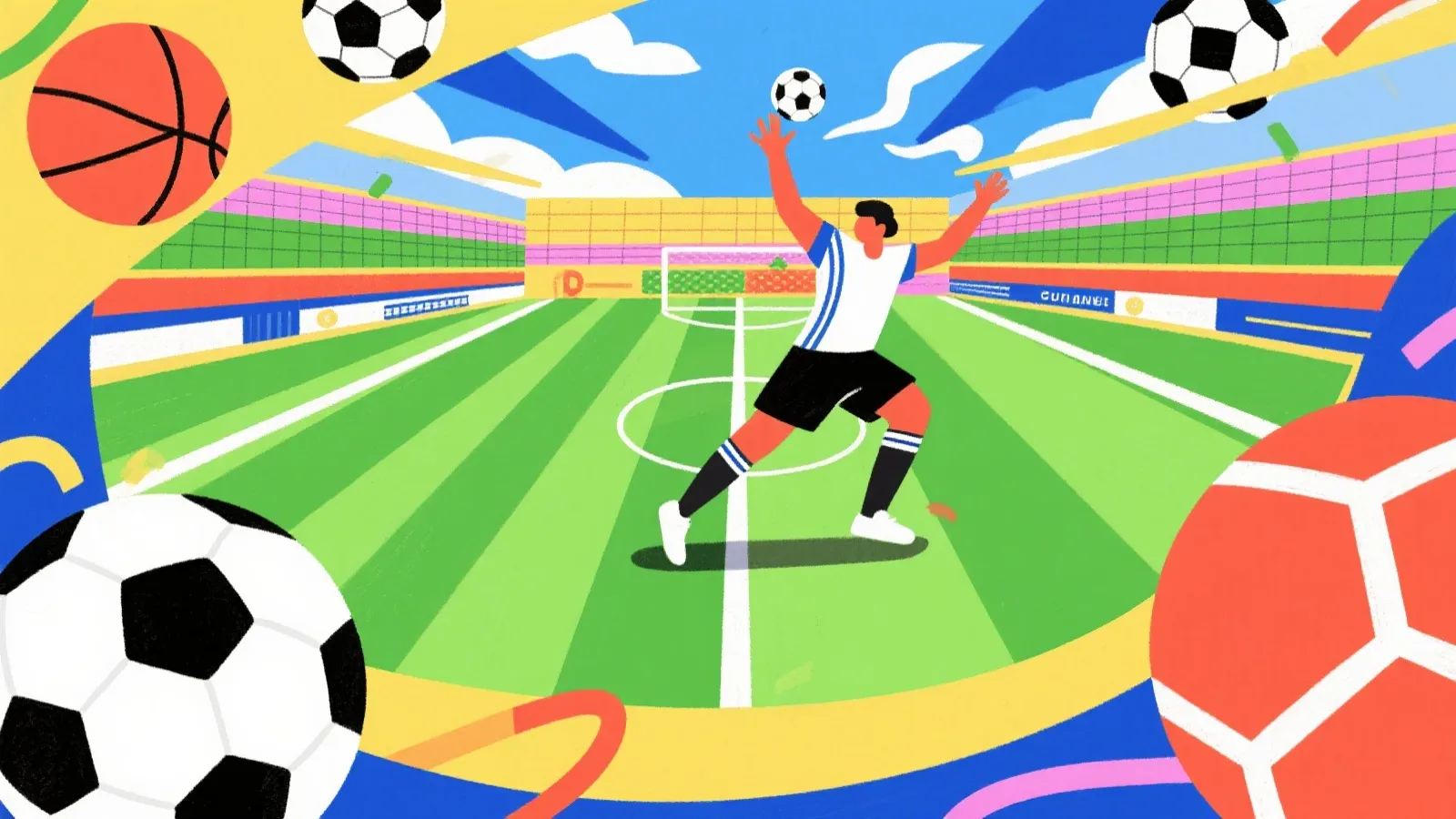体育场景插画